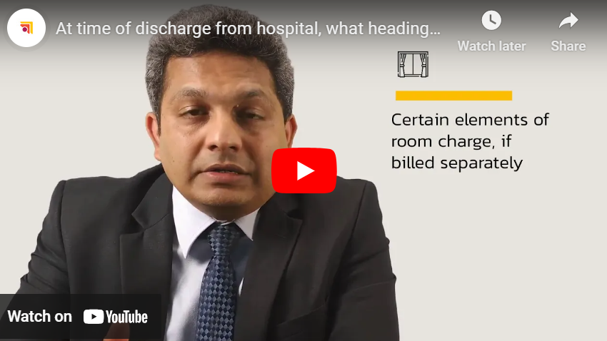 At the time of discharge from the hospital, what headings are not payable as part of in-patient claims?