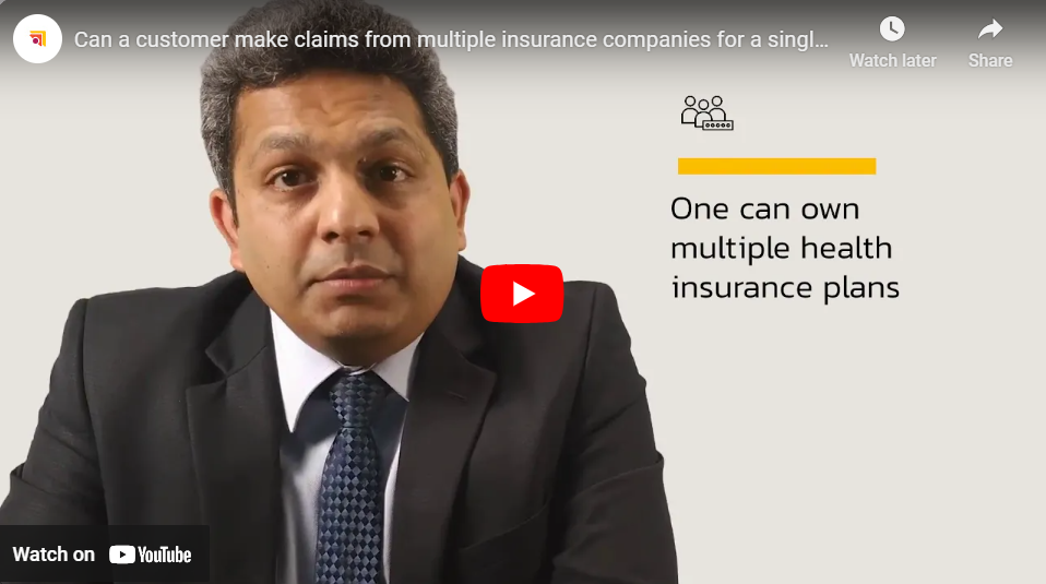 Can a customer make claims from multiple insurance companies for a single claim?