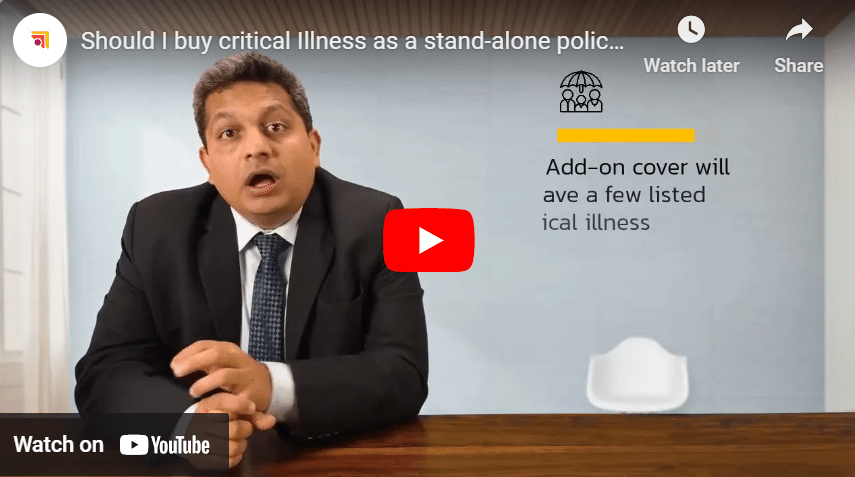 Should I buy critical Illness as a stand-alone policy or as add-on cover?