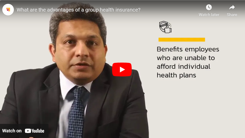 What are the advantages of a group health insurance?