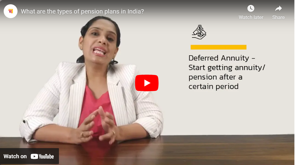 What are the types of pension plans in India?