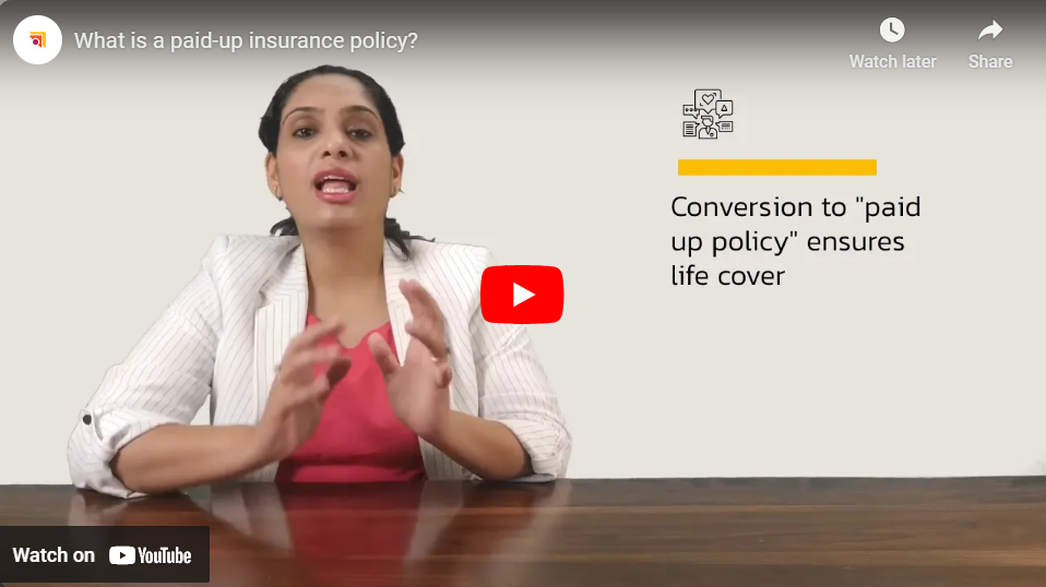 What is a paid-up insurance policy
